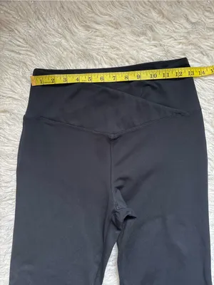 Danskin Black Women’s High-Waist Flare Jogger Track Pants with Side Slit Size M thumbnail 6