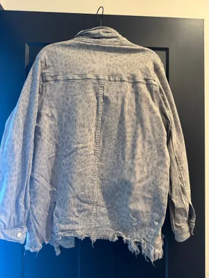 KanCan Leopard print denim jacket thumbnail 2