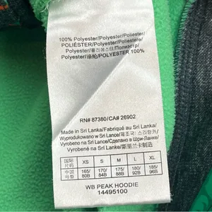 BURTON WB Peak Hoodie Dry-ride Dark Ash Hawaiian‎ Full Zip Hooded Jacket Size XS thumbnail 4
