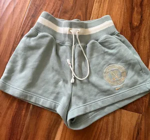 Nike Women’s Mint Green High Waisted Drawstring Embroidery Shorts thumbnail 1