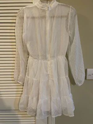 Altar'd State Sheer White Dress thumbnail 3