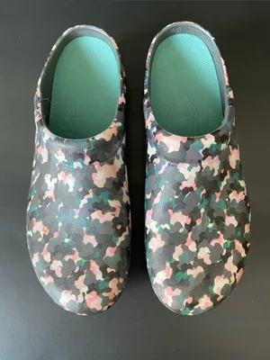 Dansko Molded Kane Camo Camouflage Clog Mule Green Pink (40) 9 thumbnail 1