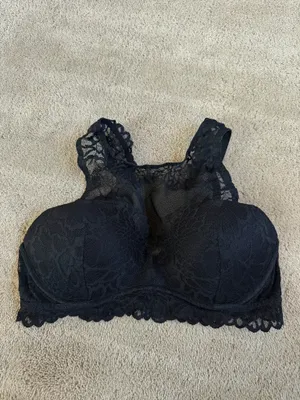 Victoria’s Secret PINK Black Lace Bralette – Size M thumbnail 2