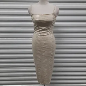 Forever 21 Bodycon Stretch Knit Midi Dress Womens Small Croc Print Date Night thumbnail 3