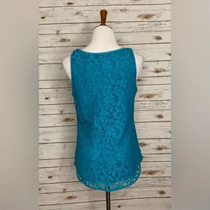 Ann Taylor LOFT classic floral lace sleeveless top/tank top Size Medium thumbnail 4