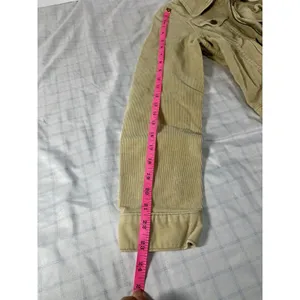 Vintage Abercrombie Corduroy Jacket Women XL Beige Tan Full Zip Trucker Stretch thumbnail 8
