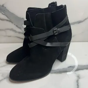 Carlos Santana Womens Black Suede Festival Boho Heeled Miles Boots Sz 7 Festival thumbnail 3