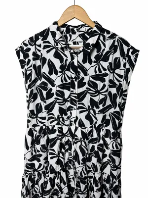 By Anthropologie Tiered Shirt Dress Size Medium thumbnail 8