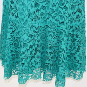 ZARA Lace Dress Sz XS Flower Patterns Green with matching slip thumbnail 7