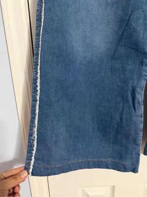 Tractr Wide Leg Denim Pull-On jeans rayed detail big pockets medium boho grunge‎ thumbnail 7