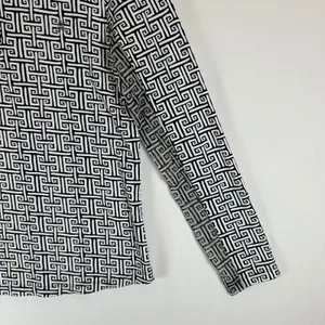 IBKUL Womens Small Black White Greek Key Quarter Zip Sun Shirt Long Sleeve UPF50 thumbnail 9