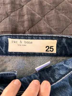 rag & bone Maya High Rise Distressed Mid-Blue Wide-Leg Jeans thumbnail 4