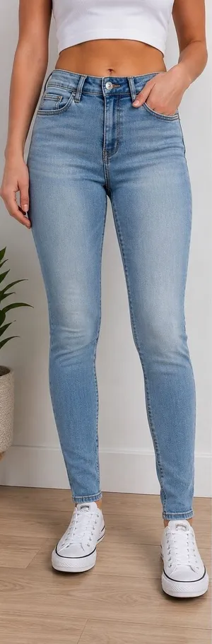 American Eagle Super Stretch Women’s Skinny Jeans Size 2 Light Wash thumbnail 1