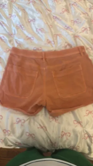 Orange American Eagle jean shorts thumbnail 3