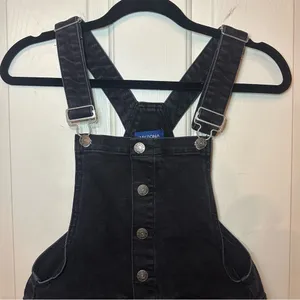 Arizona Jean Co Denim Jumper Dress Overall Jean Black Size Small Grunge Y2K Goth thumbnail 3