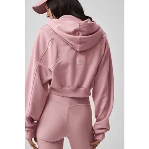 Alo Sweet Escape Hoodie In Vintage Pink Large Sold Out thumbnail 2