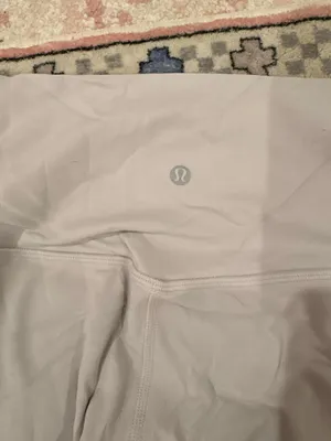 Light Grey Lululemon Align Leggings White Double Lined 4 thumbnail 3