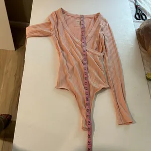 Aerie Ribbed Wrap Bodysuit XS Pink Long Sleeve Ballet Core NWT thumbnail 9
