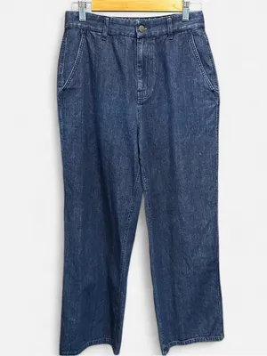 Jenni Kayne High Rise Wide Leg Denim Trouser Jeans 100% Cotton Size 2 thumbnail 9