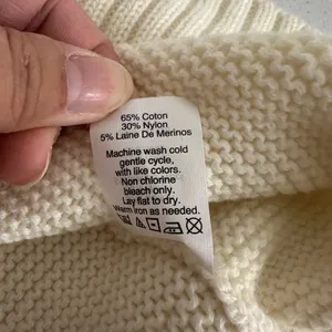 New J. Crew Cream Textured Knit Merino Wool Blend Sweater Womens Large Neutral‎ thumbnail 7