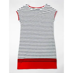 Boden Paulina Jersey Midi Dress US 8R Striped Cotton Coastal Preppy Breton thumbnail 8