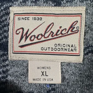 Vintage Woolrich Women’s XL Blue Plaid Fleece Pullover Long Sleeve Crewneck thumbnail 5