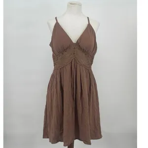 NWT Almost Famous Brown Babydoll Sundress Crochet Y2K Forest‎ Fairy Coquette thumbnail 9