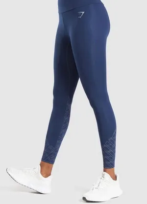 Gymshark Speed Leggings. Navy Size S NWT thumbnail 1