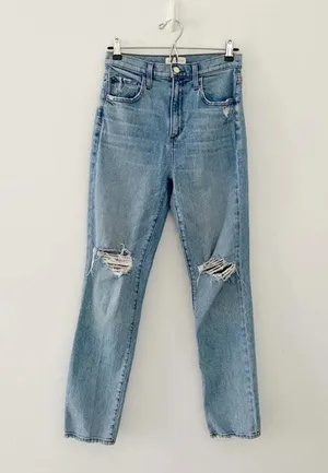 Favorite Daughter The Valentina Super High Rise Cigarette Ankle Jeans in Malibu thumbnail 7
