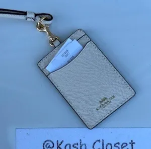 Coach Chalk Id Lanyard In Signature Canvas thumbnail 1