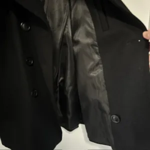 Ann Taylor Anne Klein Black Wool Pea Coat Double-Breasted XL Button Front Notch Lapel Urban thumbnail 12