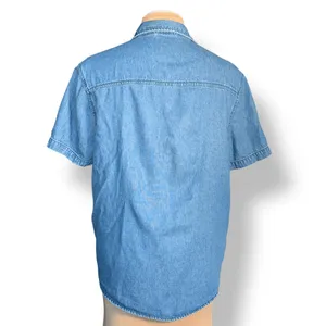 Vintage Chambray DenimPicnic Embroidered Denim Button Front Shirt Medium America thumbnail 5