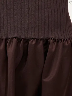 J.Crew Collection foldover mixy dress in duchesse satin thumbnail 2