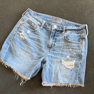 American Eagle Outfitters Distressed Denim Shorts - Blue thumbnail 1
