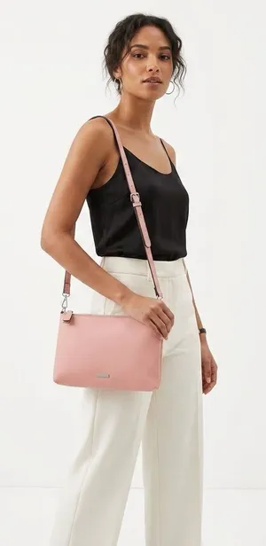 Aldo Women's Blush Pink Crossbody Bag - Elegant Everyday Shoulder Bag thumbnail 1