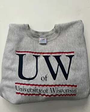 Champion vintage reverse weave university of wisconsin sweatshirt thumbnail 1
