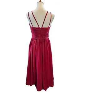 JJ's House Berry Chiffon Pleated A-Line Floor-Length Bridesmaid Dress S/M thumbnail 16