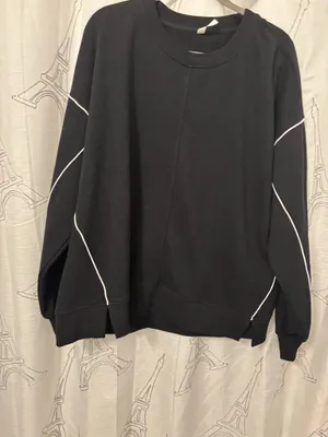 Threads 4 Thought Oversized black sweatshirt with one trimming Sz.1x thumbnail 6