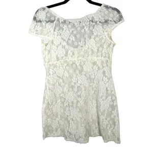 Victoria's Secret Vintage Y2K Sheer Floral Lace Babydoll Baby Doll Tee Medium thumbnail 5