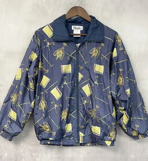 Vintage Slade Womens Windbreaker Jacket Size M Golf Boxy Retro 80s 90s Kitsch thumbnail 1