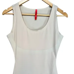 SPANX Women's Smoothing Shaping Bodysuit Mini‎ Dress Beige Sleeveless Medium thumbnail 3