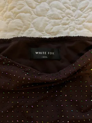 White fox rhinestone skirt thumbnail 2