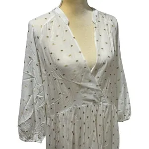 Anthropologie Augustine Tiered Sheer Maxi Dress Milk Maid Cottagecore Feminine L thumbnail 4