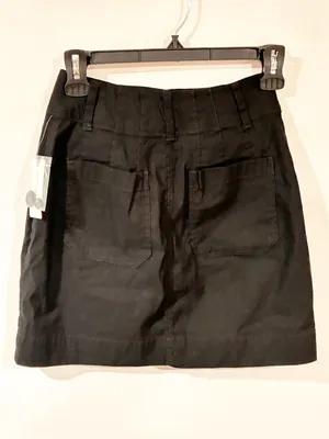 Anthropologie Maeve Black High-Waisted Cargo Mini Skirt Size XXS NEW thumbnail 4