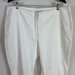 Abercrombie & Fitch Linen‎ Chinos Pants White Size 33 thumbnail 2