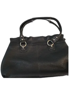 COACH Penelope Black Handbag Shoulder Bag Ruffle Pebbled Leather F14686 Everyday thumbnail 9