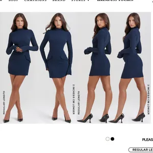 House of CB 'Mahalia' Navy Long Sleeve Mini‎ Dress NWOT Small thumbnail 17