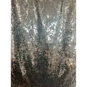 Moschino Cheap and Chic Silver Sequin Pencil Skirt Black Back USA 10 Italy thumbnail 2