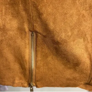UMGEE Moto Zippered front boho faux suede lightweight Jacket size small thumbnail 6