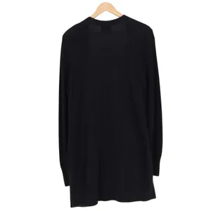 Old Navy Cardigan Sweater Womens Medium Black Knitted Stretch Open Front Pockets thumbnail 4
